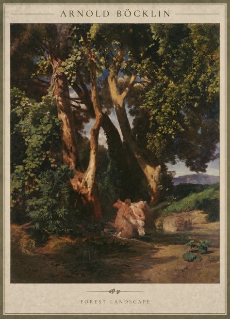 Arnold Böcklin Forest Landscape No5 - Poster