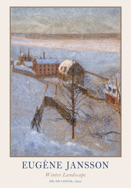 Eugène Jansson Winter Landscape No1 - Poster