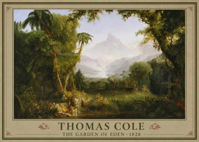 Thomas Cole The Garden of Eden II No1 - Poster