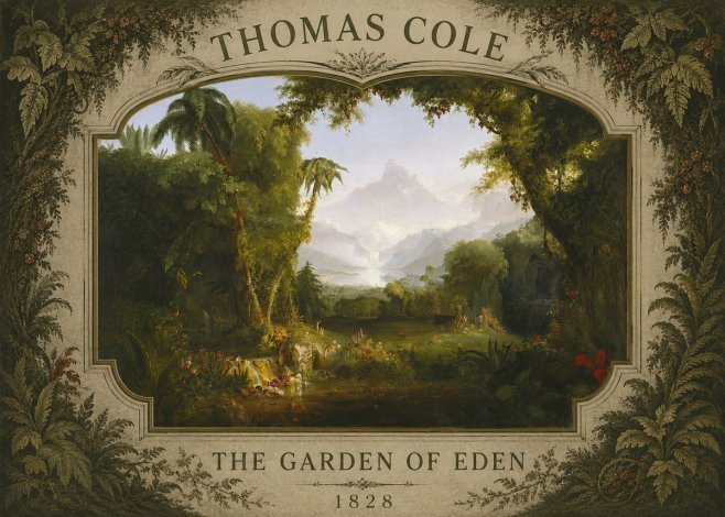 Thomas Cole The Garden of Eden II No5 - Poster