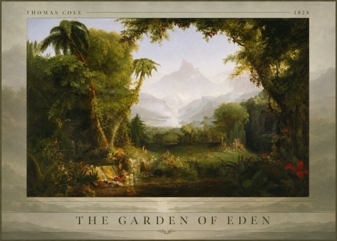 Thomas Cole The Garden of Eden II No6 - Poster