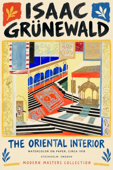 Isaac Grünewald The Oriental Interior No5 - Poster