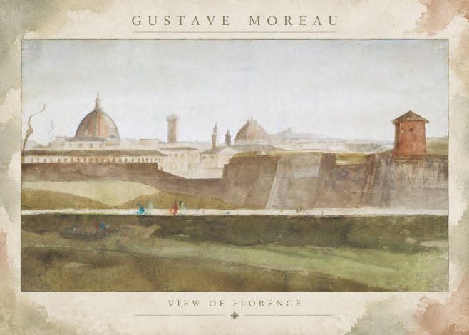 Gustave Moreau View of Florence No6 - Poster
