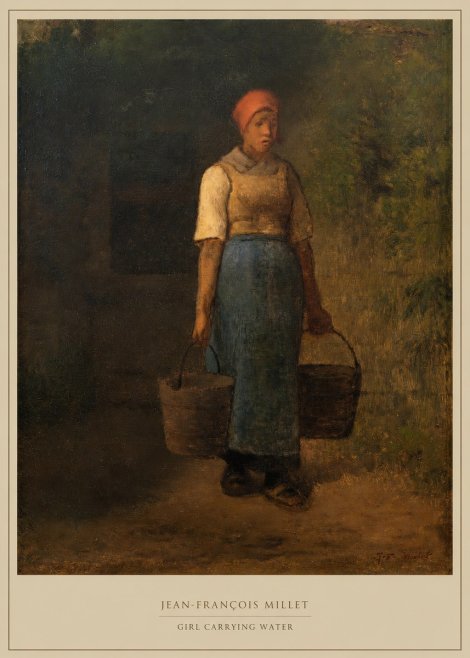 Jean-François Millet Girl Carrying Water No5 - Poster