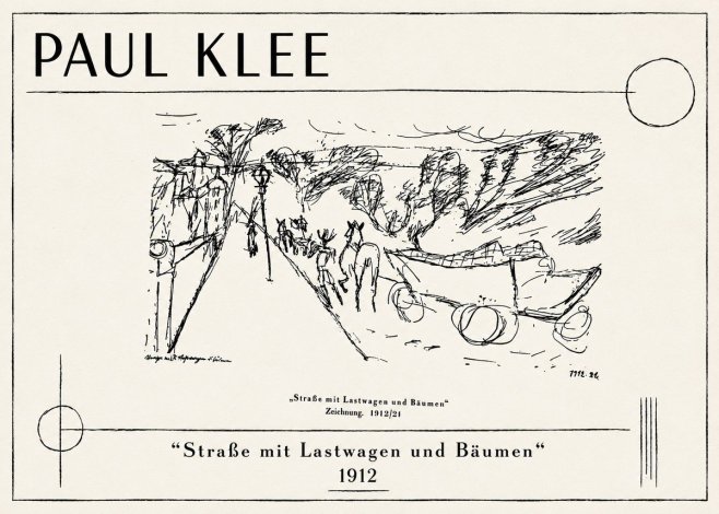 Paul Klee Straße Mit Lastwagen Und Bäumen No1 - Poster