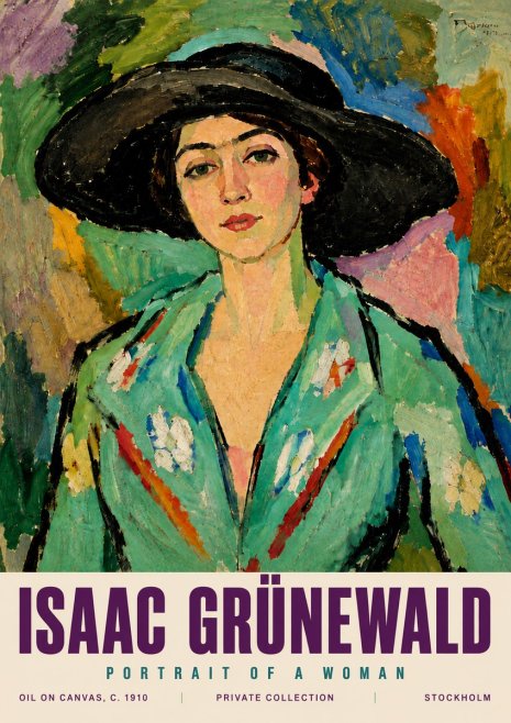 Isaac Grünewald Portrait of a Woman No6 - Poster