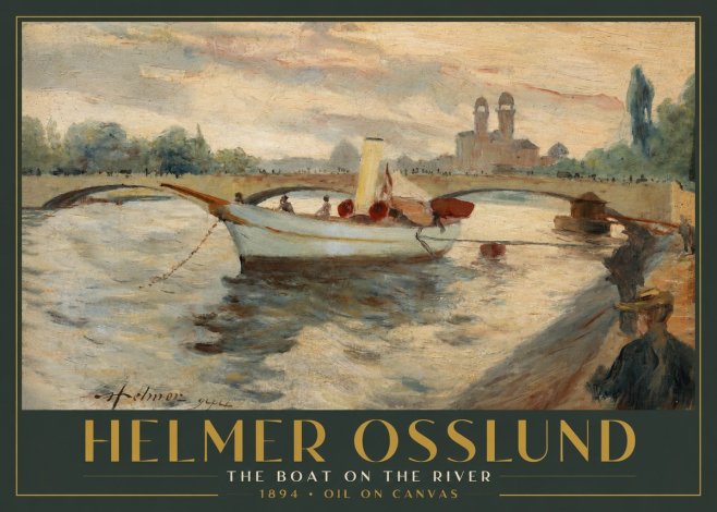Helmer Osslund The Boat on the River No3 - Poster