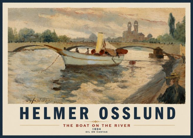 Helmer Osslund The Boat on the River No5 - Poster