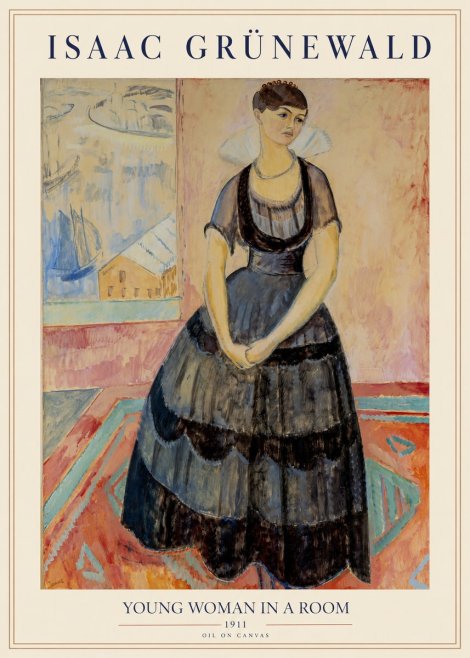 Isaac Grünewald Young Woman in a Room No1 - Poster