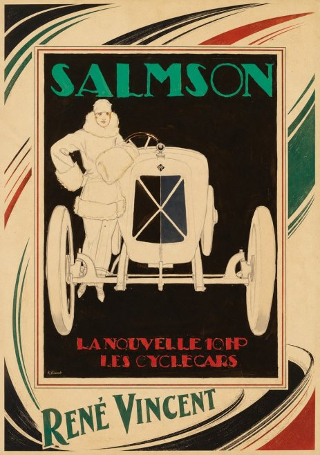 René Vincent Salmson La Nouvelle 10Hp Les Cyclecars No3 - Poster