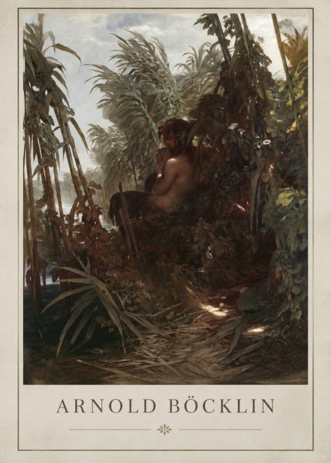 Arnold Böcklin Faun Playing the Panpipes No2 - Poster
