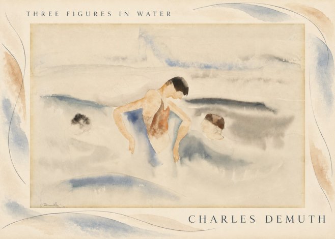 Charles Demuth Three Figures in Water No3 - Poster