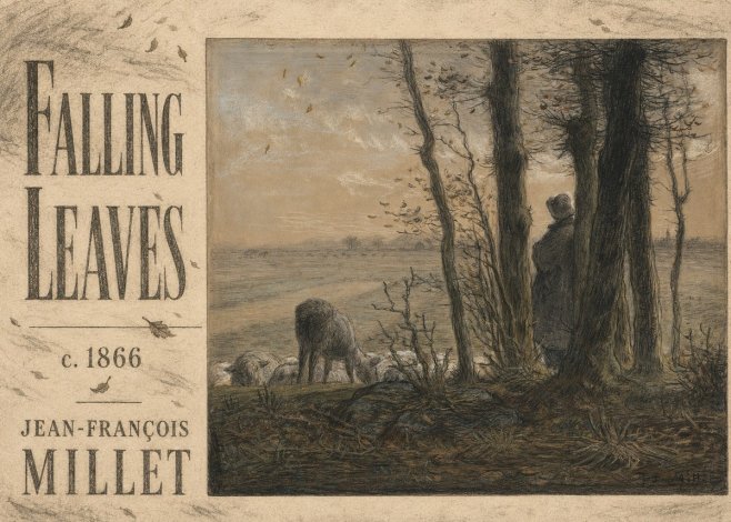 Jean-François Millet Falling Leaves No5 - Poster