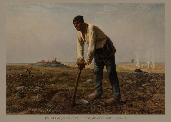 Jean-François Millet L'homme À La Houe No4 - Poster