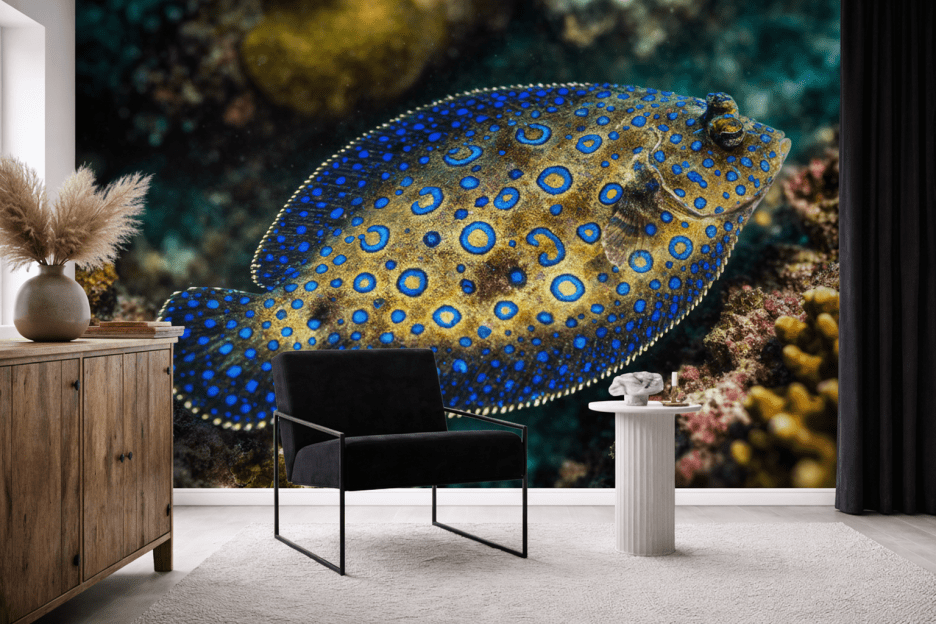 Cobalt Flounder Mural