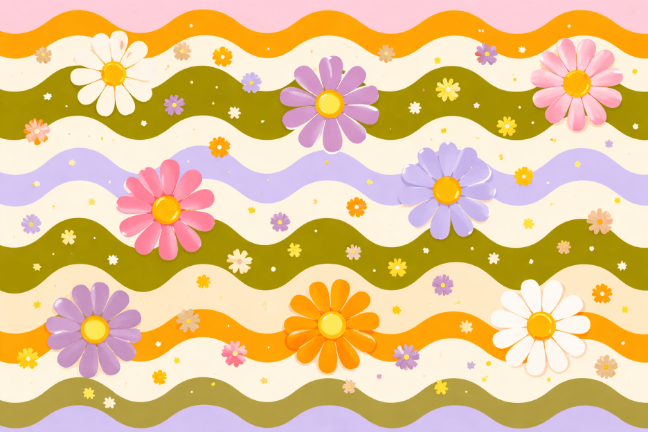 Whimsical Blossom Waves
