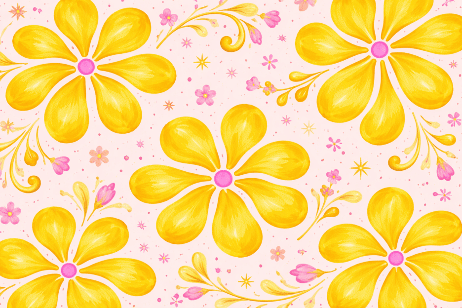 Sunlit Blossom Mural