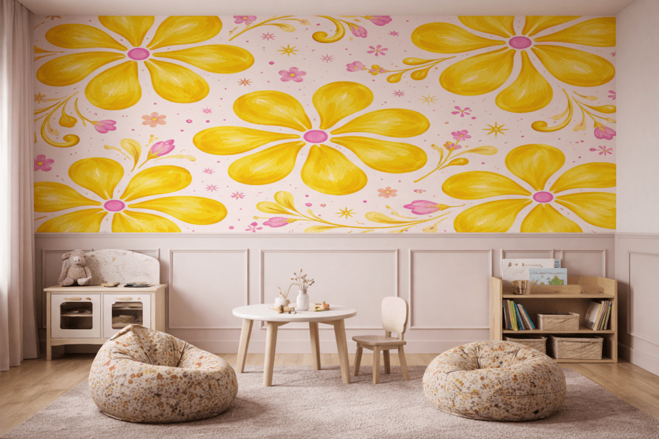 Sunlit Blossom Mural