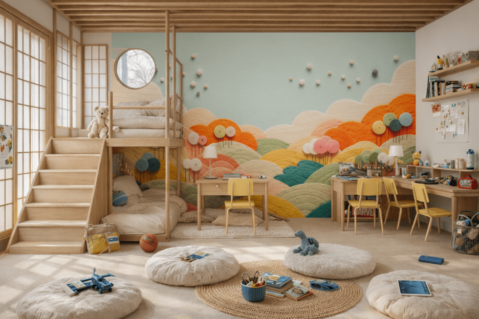 Pastel Rippled Hills