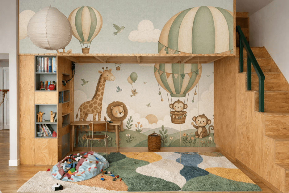 Whimsical Safari Mural