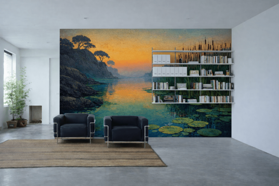 Frosted Riverbank Reflections