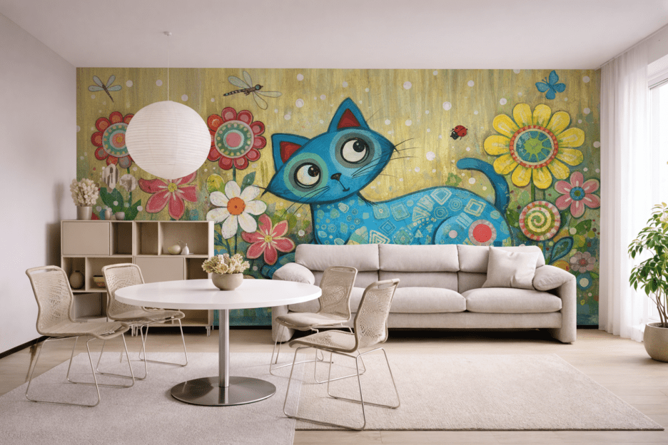 Whimsical Feline Garden