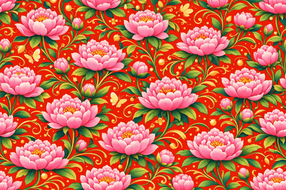 Vibrant Lotus Tapestry