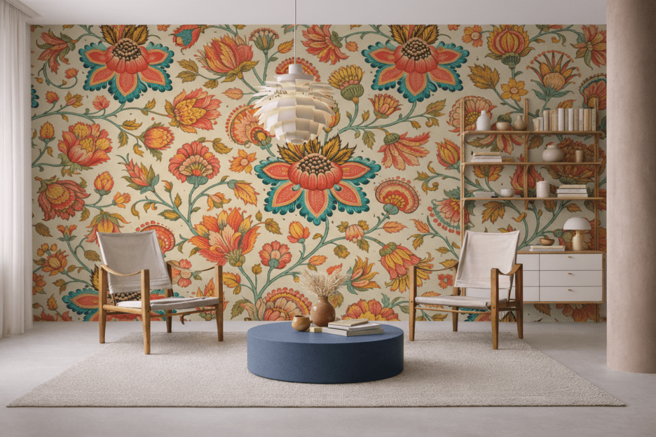 Radiant Blossom Tapestry