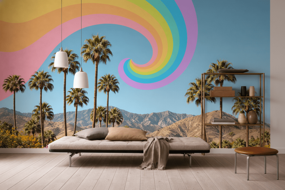 Surreal Palm Oasis