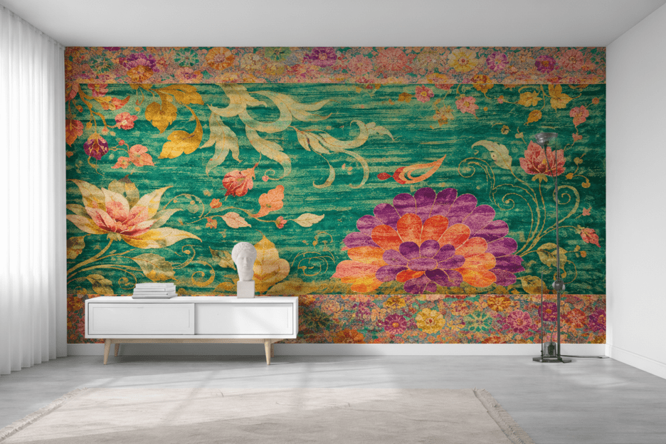 Vibrant Lotus Tapestry