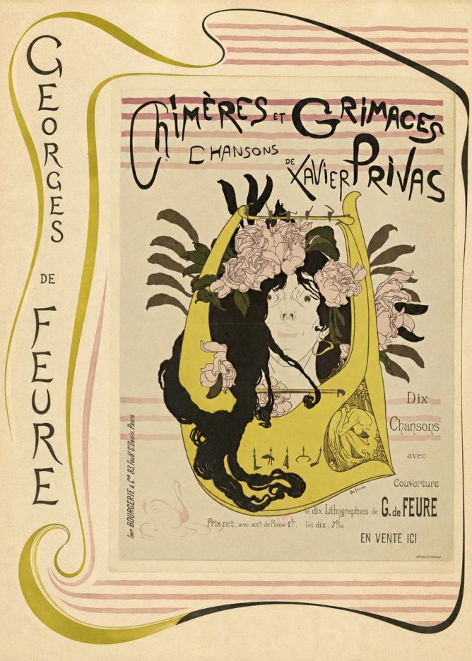Georges de Feure Chimères Et Grimaces No3 - Poster