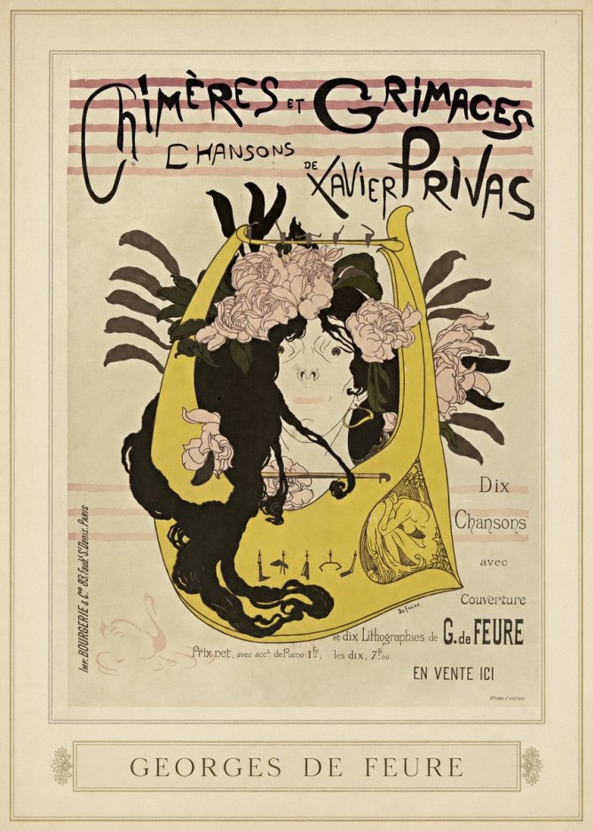 Georges de Feure Chimères Et Grimaces No4 - Poster