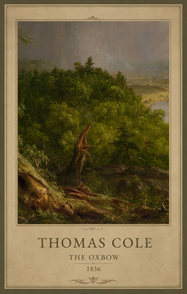 Thomas Cole View from Mount Holyoke, Northampton, Massachusetts, After a Thunderstorm—the Oxbow I No4 - Poster