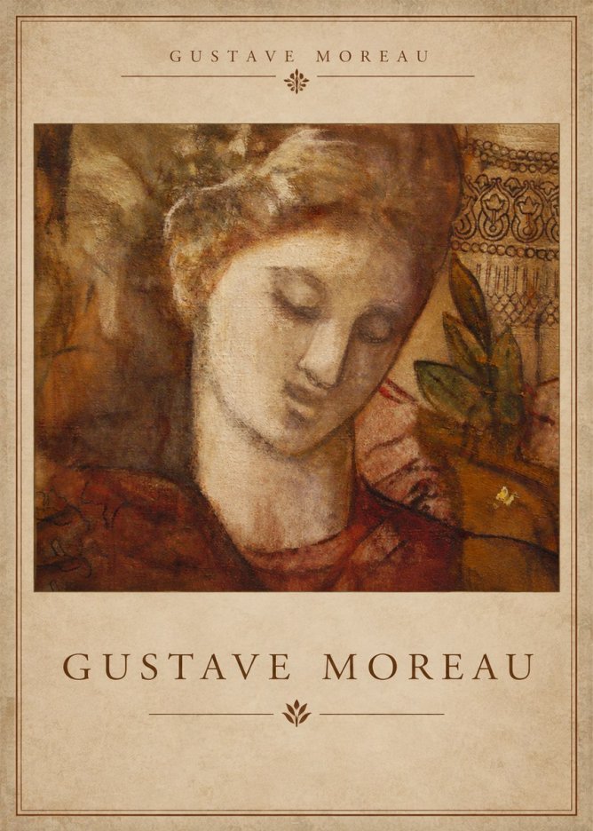 Gustave Moreau Female Head Study No4 - Poster