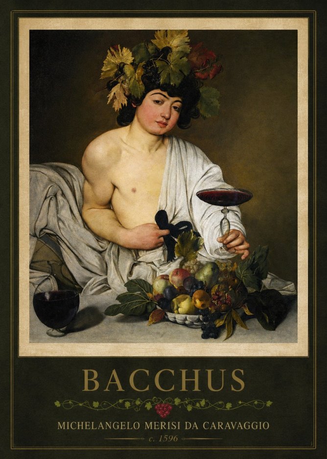 Michelangelo Merisi da Caravaggio Bacchus I No1 - Poster