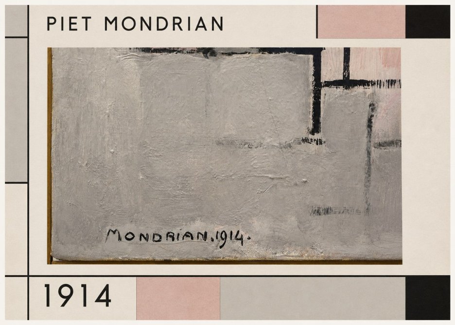 Piet Mondrian Composition 1914 No1 - Poster