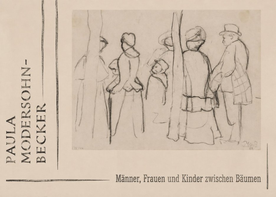 Paula Modersohn-Becker Männer, Frauen Und Kinder Zwischen Bäumen No2 - Poster