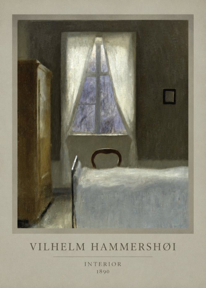 Vilhelm Hammershøi Interior I No1 - Poster