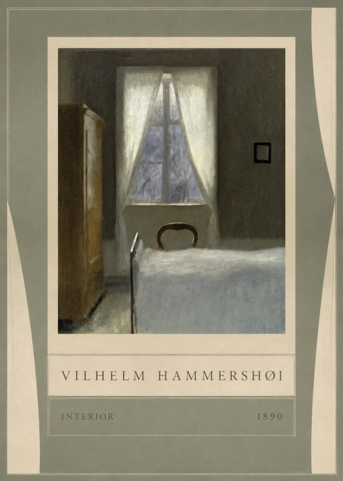 Vilhelm Hammershøi Interior I No6 - Poster