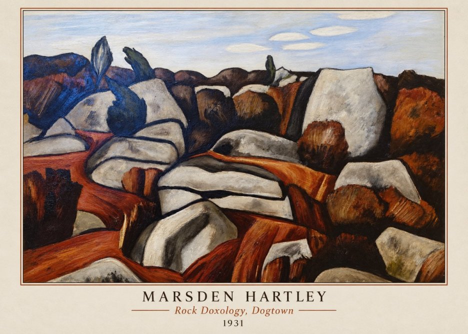 Marsden Hartley Rock Doxology, Dogtown No4 - Poster