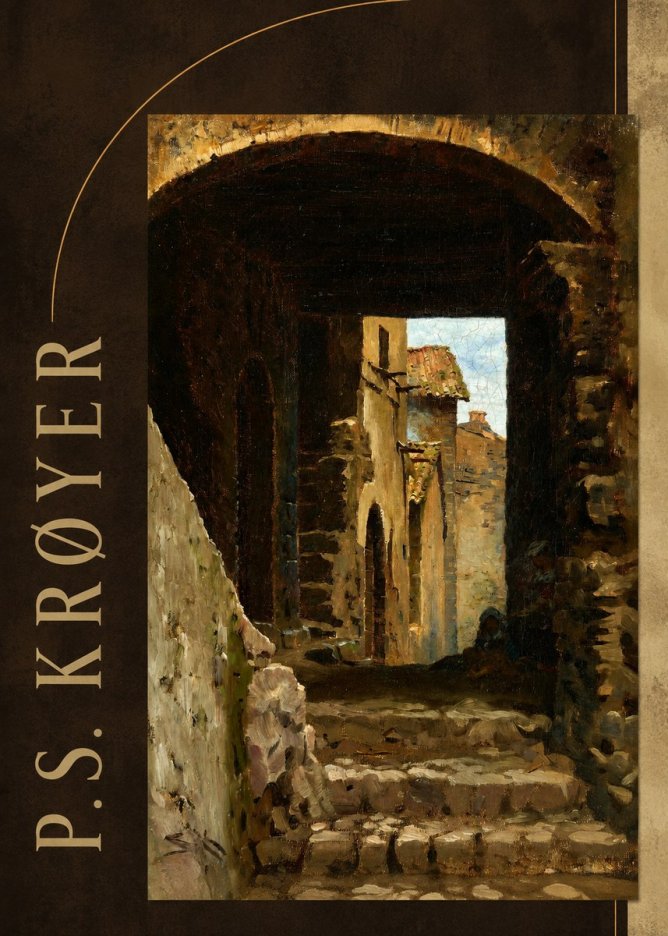 P.S. Krøyer Archway in an Italian Street No2 - Poster