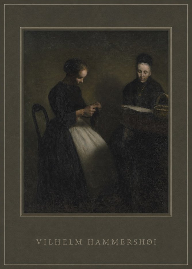 Vilhelm Hammershøi Two Women Knitting No4 - Poster