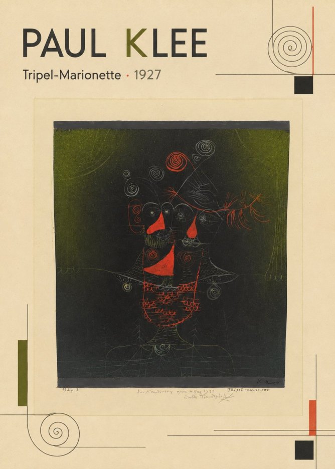Paul Klee Tripel-marionette No1 - Poster