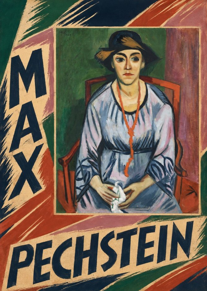 Max Pechstein Seated Woman with Hat No6 - Poster
