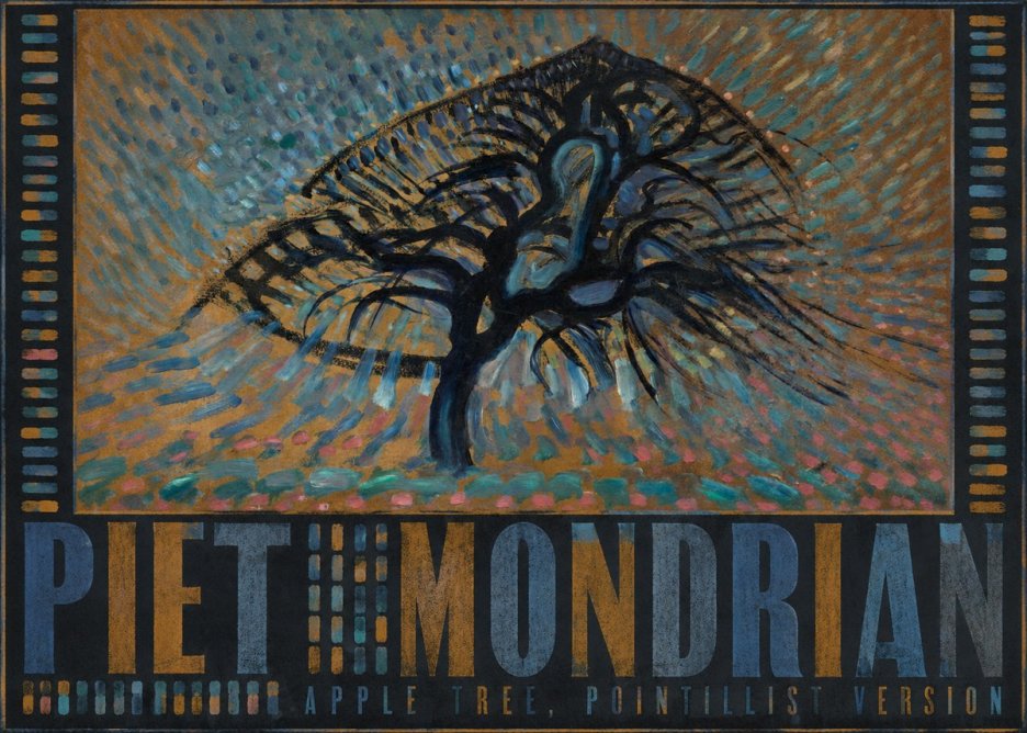 Piet Mondrian Apple Tree, Pointillist Version No5 - Poster