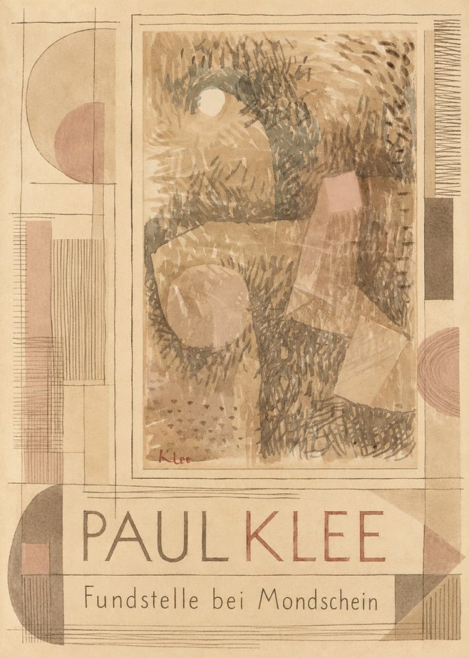 Paul Klee Fundstelle Bei Mondschein No6 - Poster