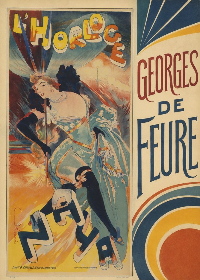 Georges de Feure L'horloge I No4 - Poster