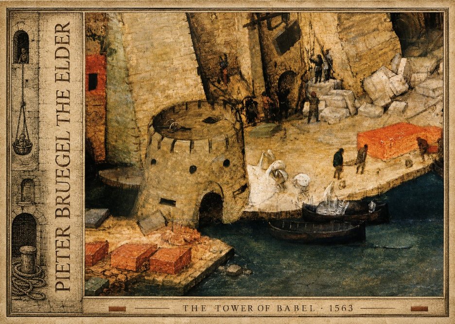 Pieter Bruegel The Tower of Babel II No6 - Poster