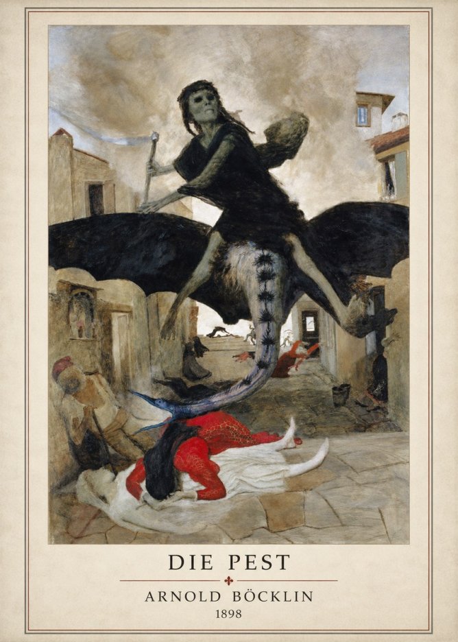 Arnold Böcklin Die Pest I No1 - Poster