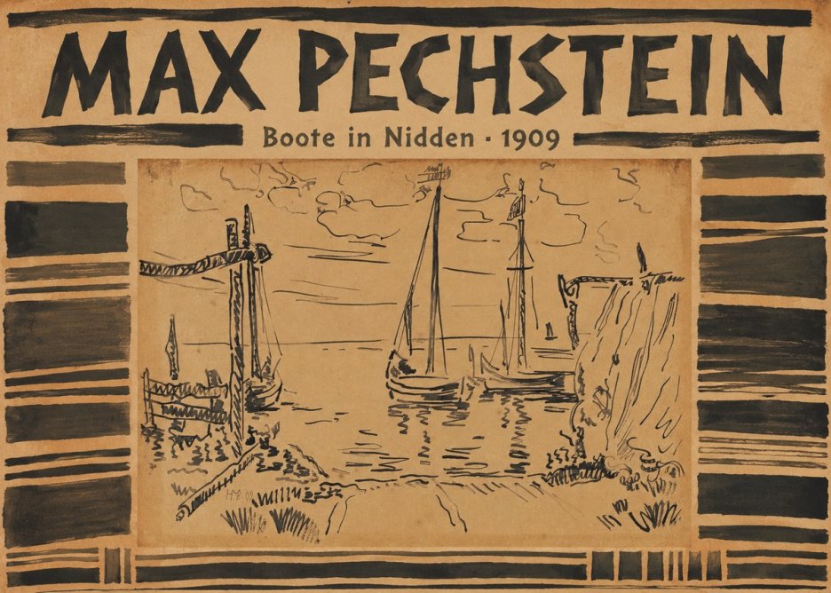 Max Pechstein Boote in Nidden No3 - Poster